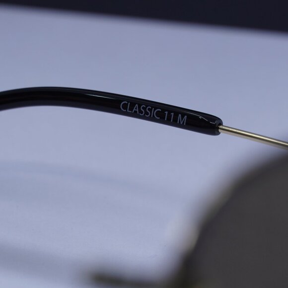 Saint Laurent CLASSIC 11 M 004 Aviator Sunglasses - Gold/Brown Mirror - Picture 9 of 12